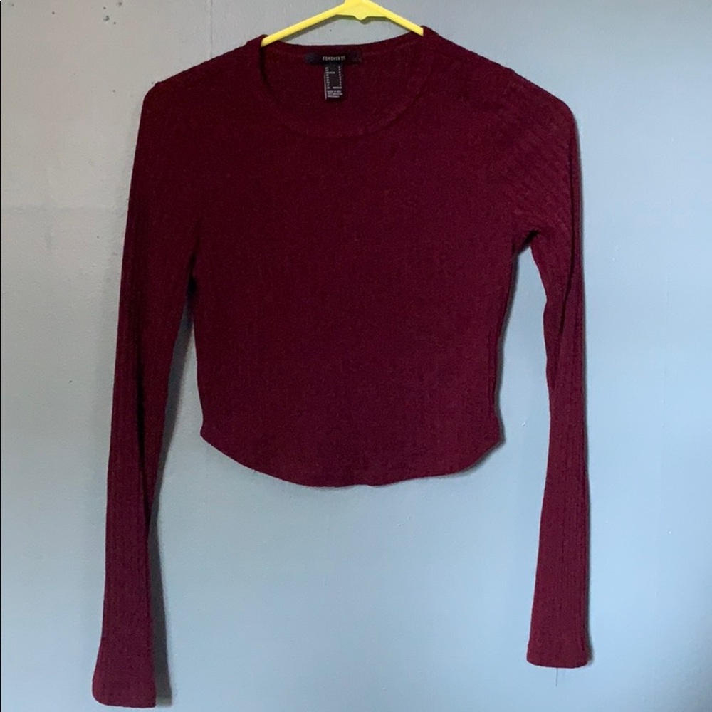 Maroon long sleeve shirt
